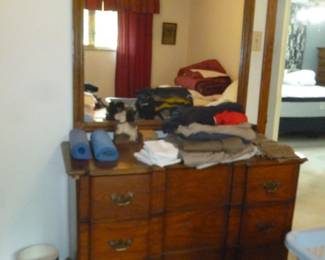 Vintage dresser w/tall mirror