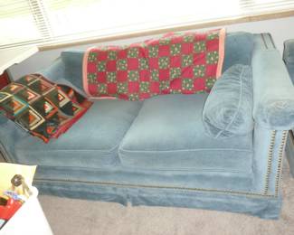 Vintage loveseat w/tack trim