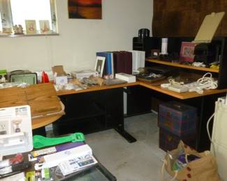 office desk & misc