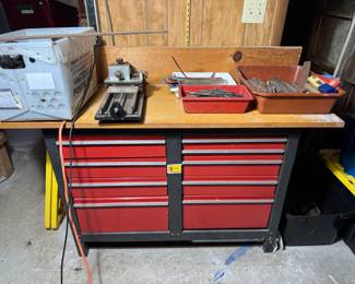 Toolbench, drifts, feeler gauges, files