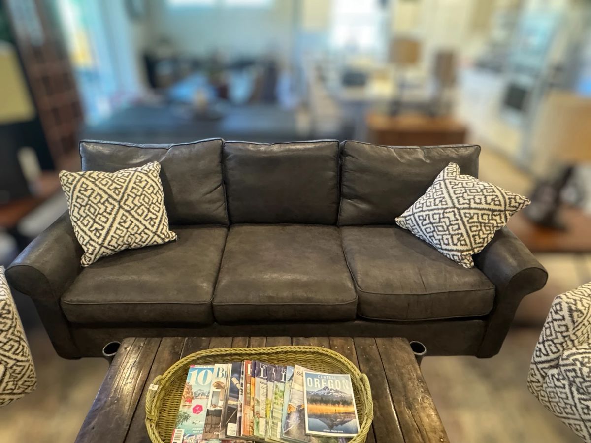 Beautiful brushed microfiber sofa