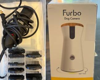 Dog grooming clippers and camera