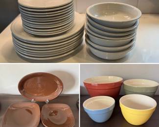 Fiesta Ware and colorful mixing bowl set