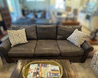 Beautiful brushed microfiber sofa 