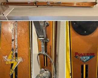 Vintage wood skis