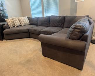 Large brushed microfiber sofa - so comfy