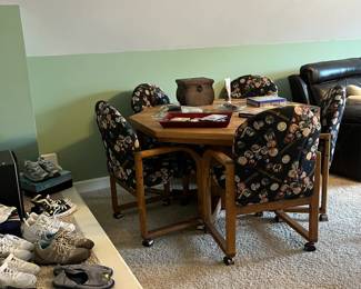 Game table with pool table ball fabric