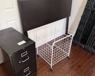 Headboard and Small Filing Cabinet
