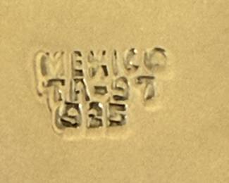 Makers Mark for Vintage TAXCO Sterling Silver Large Brooch/Pendant 