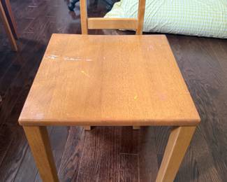 Vintage Small Wood Kids Table and Single Wood Chair