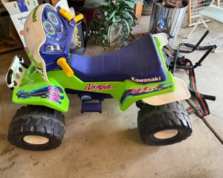 Vintage Power Wheels Kawasaki Ninja ATV with Charger