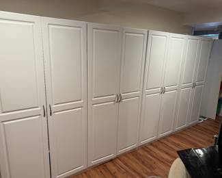 Set of Four Large Cabinets with Doors