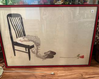 Extra Large Framed Art on Silk