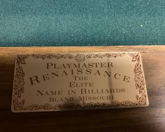 Label on pool table