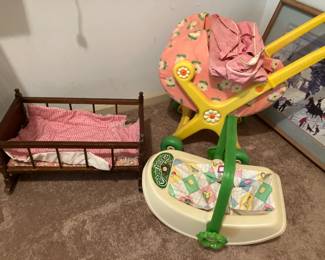 Vintage doll beds