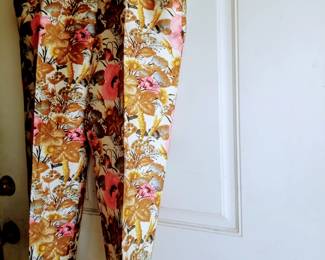 J.Crew Silk floral pattern pants