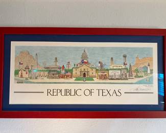 signed Republic of Texas art