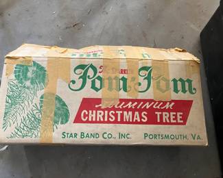 silver aluminum Christmas tree