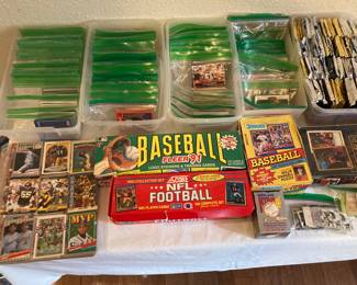baseball and football cards