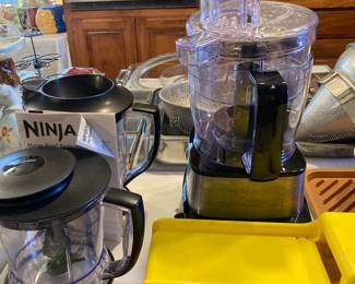 KitchenAid food processor, Ninja accessories. Magic Fingers shellers