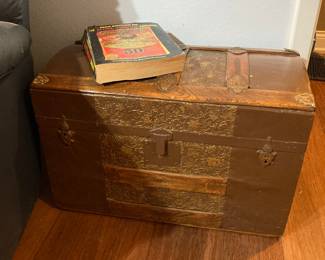camel-back trunk, 1969 repro of Sears 1902 catalog