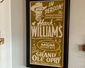 Hank Williams repro poster