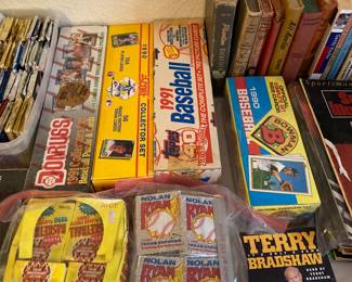baseball and football cards