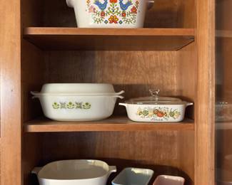 vintage Corning, Anchor Hocking, and Pyrex