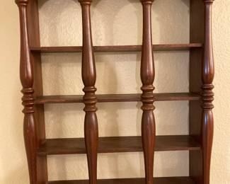 wall curio shelving
