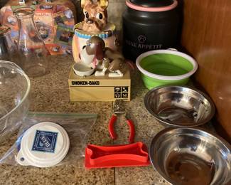 kitchen ware for your 4-legged friend, and an adorable dog bank