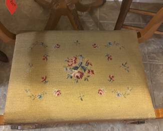 Needlepoint bench that matches dropleaf table 20% off