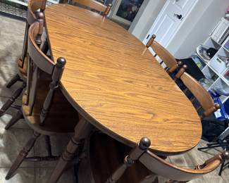 Table with six chairs and a leaf 20% off
