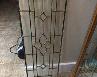 Two large panels of stain glass from the old Morrison’s cafeteria