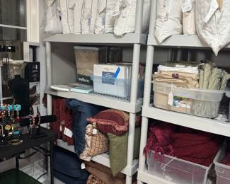 Linens
Pillows, standard and king
New Velux twin blankets (4)
New twin sheet sets
Throw pillows
Seat cushions
20% off