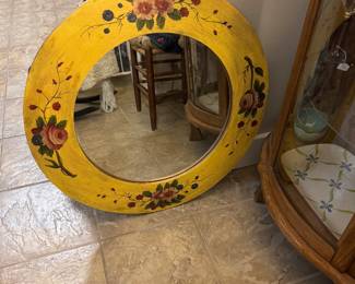 Round painted mirror 30% off