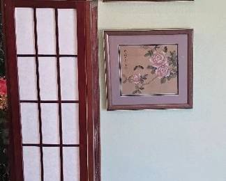 PC102Silk Of Bird And Shoji Lamp