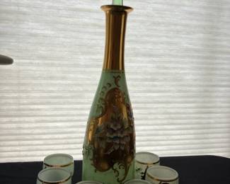 PC150Vintage Green Decanter