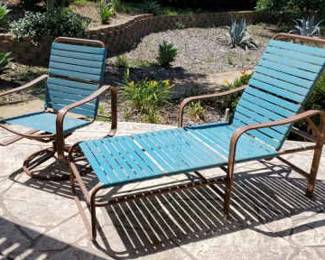 PC111Patio Lounge And Swivel Chair Set
