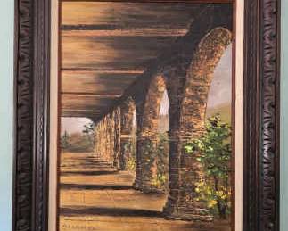 PC168Framed painting signed by artist
