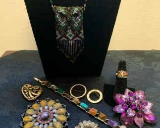 PC173Jewel Tone Costume Jewelry