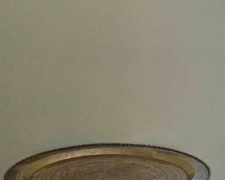 PC101VMidcentury brass table and maple Painting