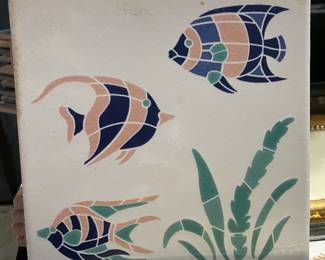 Fish Tile.  40 available. 6” x 6”