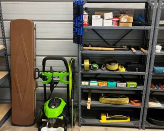 Pressure washer sold
Carport with storage full of garden tools, regular tools, camping, etc., etc.