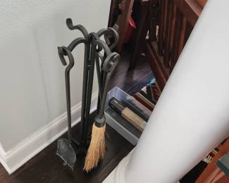 Artistic fireplace tools