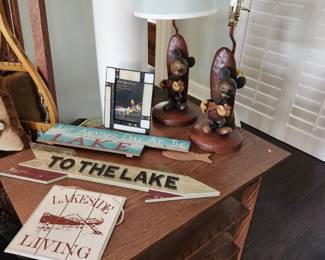 Lodge decor, Authentic Disney Aulani lamps