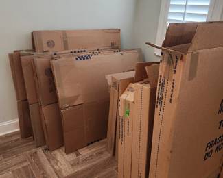 boxes and packing paper