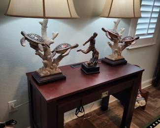 Desk, Sea Turtle Lamps