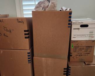 boxes and packing paper