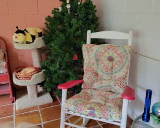 Christmas tree & porch rocker