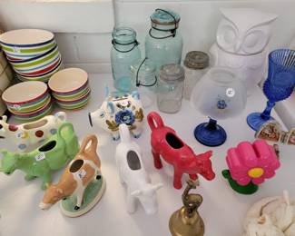 Cow creamers & mason jars